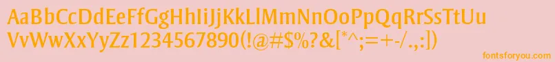 StrayhornMt Font – Orange Fonts on Pink Background