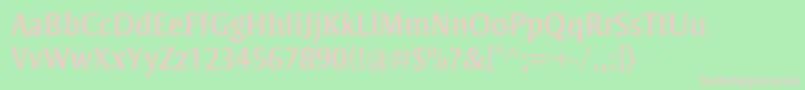 StrayhornMt Font – Pink Fonts on Green Background