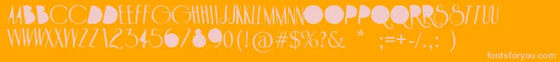 HOTEL PARADISO Font – Pink Fonts on Orange Background