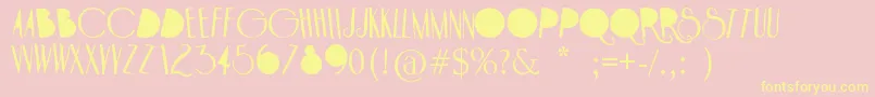 HOTEL PARADISO Font – Yellow Fonts on Pink Background