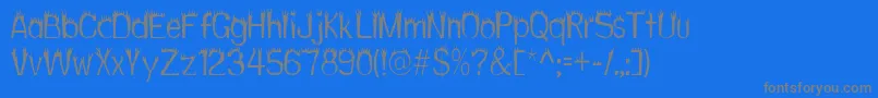 Hothead Font – Gray Fonts on Blue Background