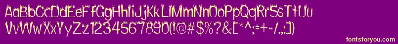 Hothead Font – Yellow Fonts on Purple Background