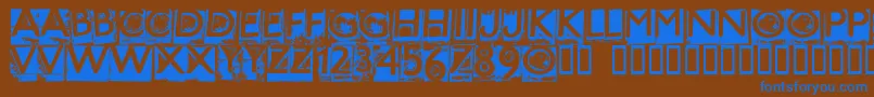 HOTME    Font – Blue Fonts on Brown Background