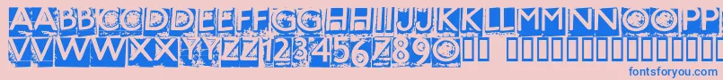 HOTME    Font – Blue Fonts on Pink Background