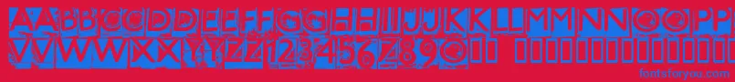 HOTME    Font – Blue Fonts on Red Background