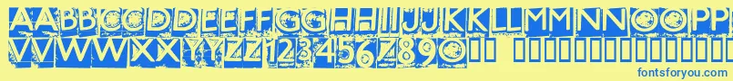 HOTME    Font – Blue Fonts on Yellow Background