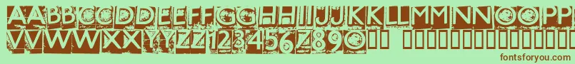 HOTME    Font – Brown Fonts on Green Background