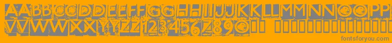 HOTME    Font – Gray Fonts on Orange Background