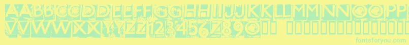 HOTME    Font – Green Fonts on Yellow Background