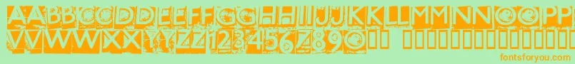 HOTME    Font – Orange Fonts on Green Background