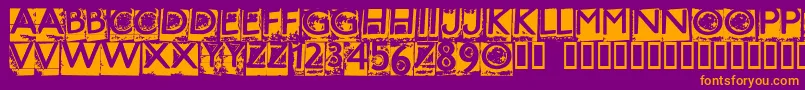 HOTME    Font – Orange Fonts on Purple Background