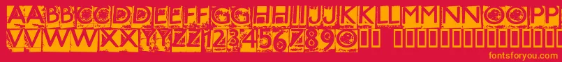 HOTME    Font – Orange Fonts on Red Background