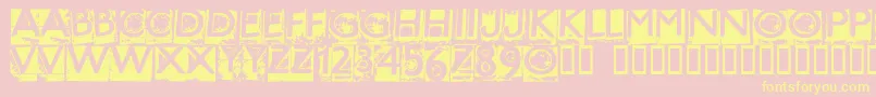 HOTME    Font – Yellow Fonts on Pink Background