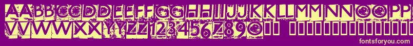 HOTME    Font – Yellow Fonts on Purple Background