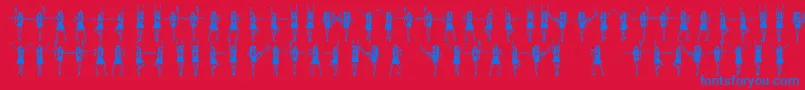 HOTS Font – Blue Fonts on Red Background