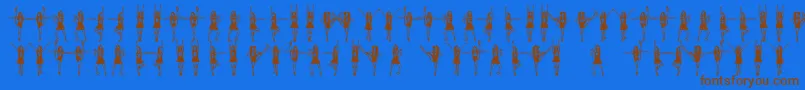 HOTS Font – Brown Fonts on Blue Background