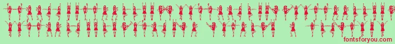 HOTS Font – Red Fonts on Green Background