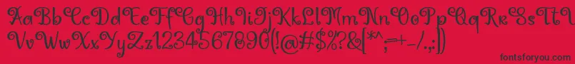 Hoty Font by 7NTypes Font – Black Fonts on Red Background