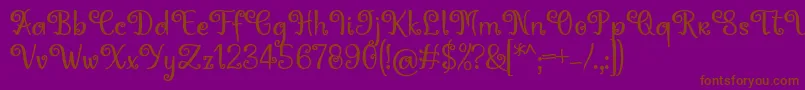 Fonte Hoty Font by 7NTypes – fontes marrons em um fundo roxo