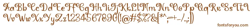 Hoty Font by 7NTypes-fontti – ruskeat fontit valkoisella taustalla