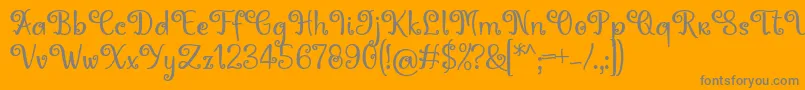 フォントHoty Font by 7NTypes – オレンジの背景に灰色の文字