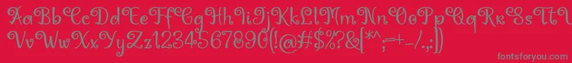 Шрифт Hoty Font by 7NTypes – серые шрифты на красном фоне