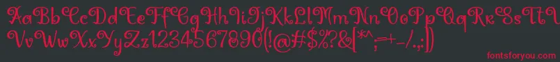 フォントHoty Font by 7NTypes – 黒い背景に赤い文字