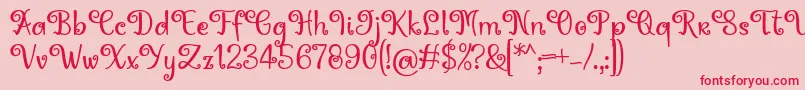 Police Hoty Font by 7NTypes – polices rouges sur fond rose