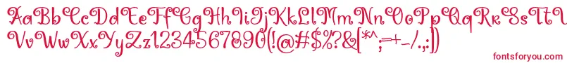 Czcionka Hoty Font by 7NTypes – czerwone czcionki na białym tle