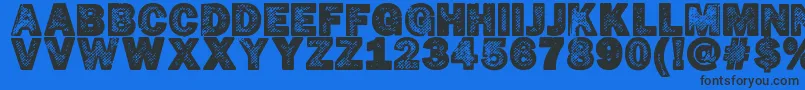 HotР¤cop Font – Black Fonts on Blue Background