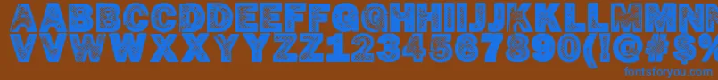 HotР¤cop Font – Blue Fonts on Brown Background