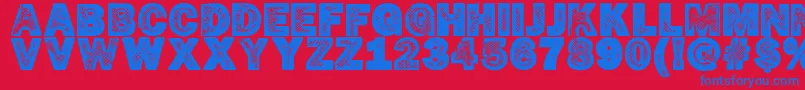 HotР¤cop Font – Blue Fonts on Red Background