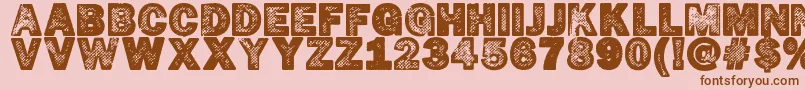 HotР¤cop Font – Brown Fonts on Pink Background