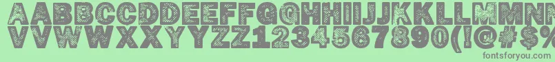 HotР¤cop Font – Gray Fonts on Green Background