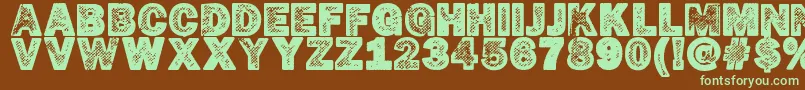 HotР¤cop Font – Green Fonts on Brown Background