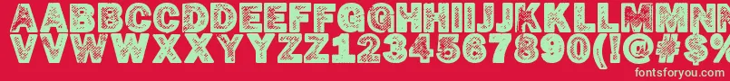 HotР¤cop Font – Green Fonts on Red Background