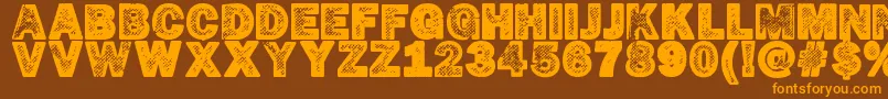 HotР¤cop Font – Orange Fonts on Brown Background