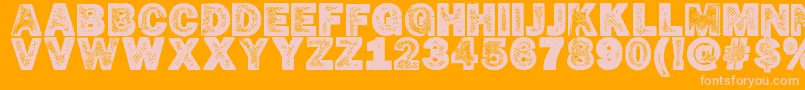 HotР¤cop Font – Pink Fonts on Orange Background