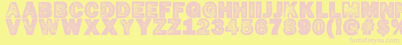 HotР¤cop Font – Pink Fonts on Yellow Background