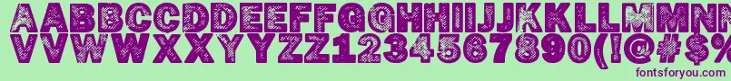 HotР¤cop Font – Purple Fonts on Green Background