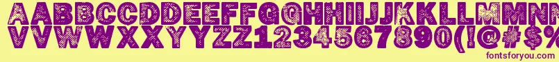 HotР¤cop Font – Purple Fonts on Yellow Background