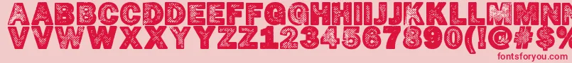 HotР¤cop Font – Red Fonts on Pink Background