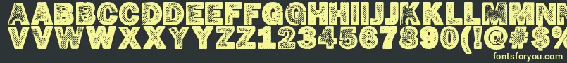 HotР¤cop Font – Yellow Fonts on Black Background