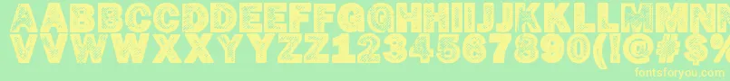 HotР¤cop Font – Yellow Fonts on Green Background