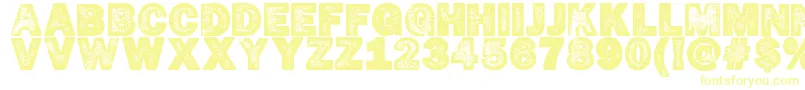 HotР¤cop Font – Yellow Fonts on White Background