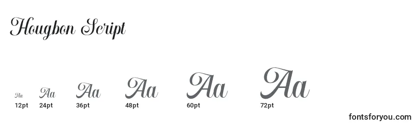 Hougbon Script Font Sizes