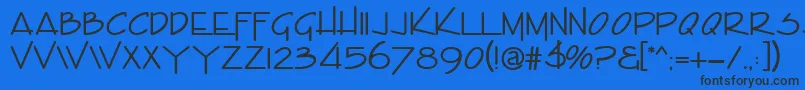 GeOffshoreCaps Font – Black Fonts on Blue Background