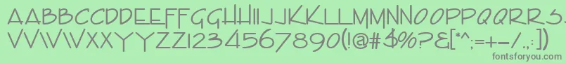 GeOffshoreCaps Font – Gray Fonts on Green Background