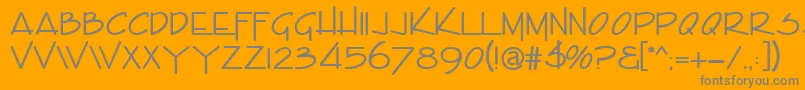 GeOffshoreCaps Font – Gray Fonts on Orange Background