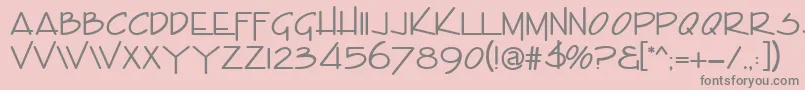 GeOffshoreCaps Font – Gray Fonts on Pink Background